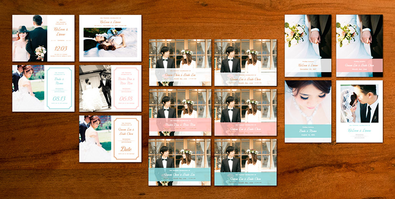 選擇喜歡的風格，放進最喜愛的照片，設計婚卡好簡單